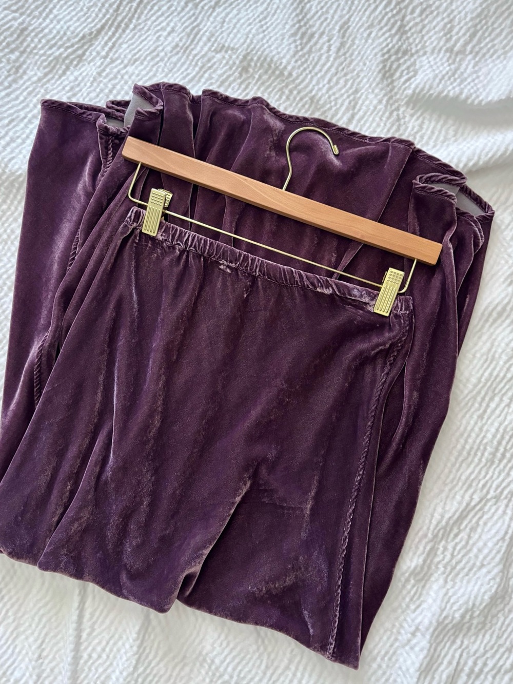 CP Shades Tanya Velvet Plum Midi Slip skirt